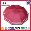 Promocional Atacado Logotipo Impresso Luminosa Leve Pacote de Borda Guarda-chuvas de Dobramento Reverso